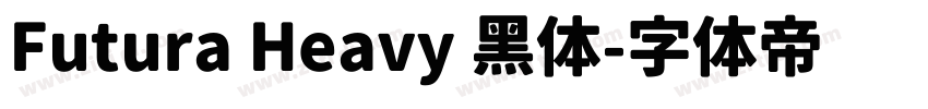 Futura Heavy 黑体字体转换